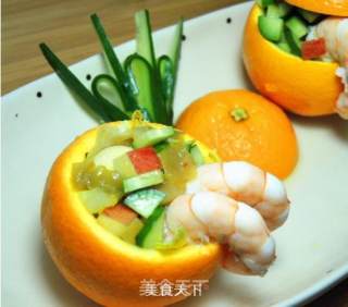 橙香鲜虾沙拉的做法步骤：5