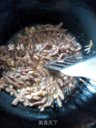 蒜苔炒肉的做法步骤：7