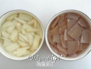 魔竽豆腐炒山药的做法步骤：6