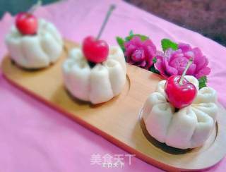 菊花豆沙包的做法步骤：14