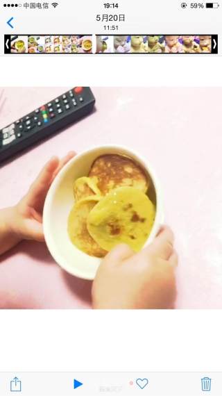 宝宝辅食之奶香香蕉小饼的做法步骤：8