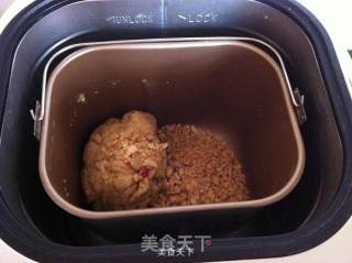 全麦花生粒面包的做法步骤：4