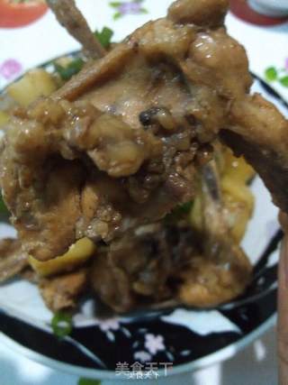 香葱点缀土豆炖鸡骨架的做法步骤：9
