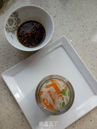 蒜香青豆拌金针菇的做法步骤：5