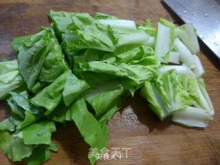 五号菜清汤面的做法步骤：2