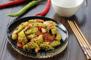 苦瓜回锅肉的做法步骤：11