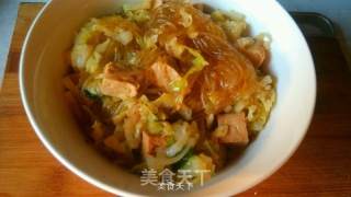 白菜豆腐炖粉条的做法步骤：5