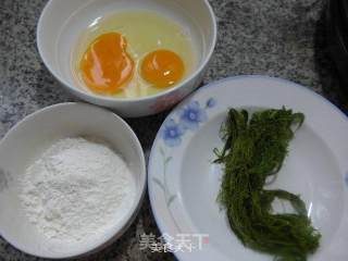鸡蛋苔条饼的做法步骤：1