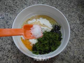 鸡蛋苔条饼的做法步骤：5
