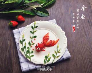 金鱼（草莓创意摆盘）的做法步骤：7