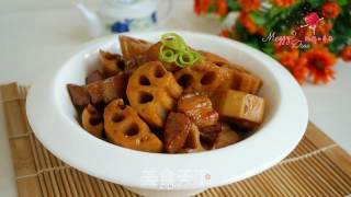 五花肉炖藕块的做法步骤：12