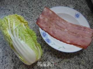 培根炒娃娃菜的做法步骤：1