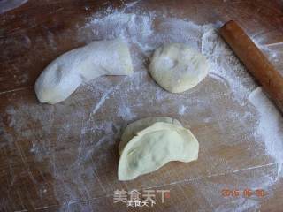 水煎韭菜盒子陷玉面包子的做法步骤：6