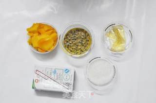 香芒百香果布丁的做法步骤：1