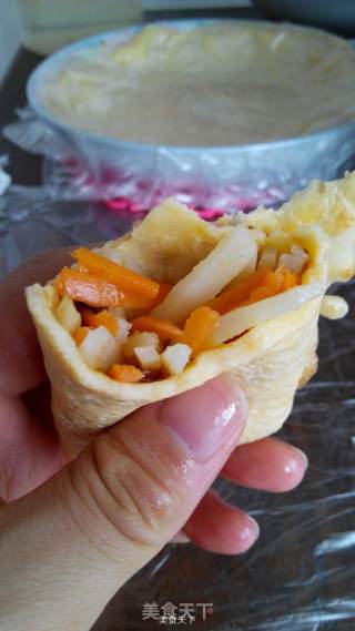 美味鸡蛋卷饼的做法步骤：7
