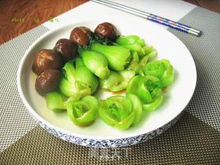 香菇油菜的做法步骤：10