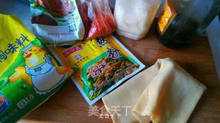 香煎豆皮卷的做法步骤：1