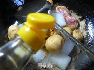 肉面筋烧冬瓜的做法步骤：5