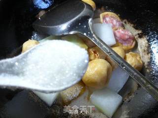 肉面筋烧冬瓜的做法步骤：6
