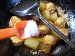 肉面筋烧冬瓜的做法步骤：9