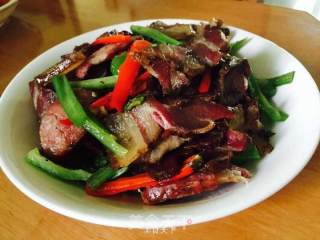 湘西腊肉炒腊肠的做法步骤：7