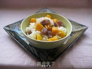 香肠南瓜饭的做法步骤：7