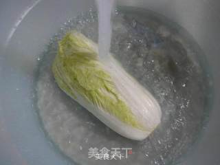 娃娃菜煮肉面筋的做法步骤：2