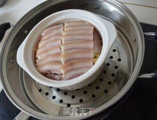 咸肉蒸千张的做法步骤：4