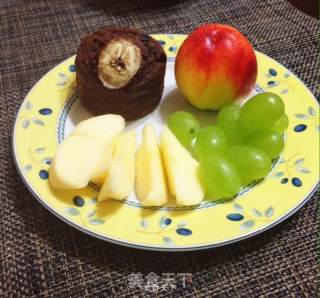 香蕉巧克力蛋糕的做法步骤：1