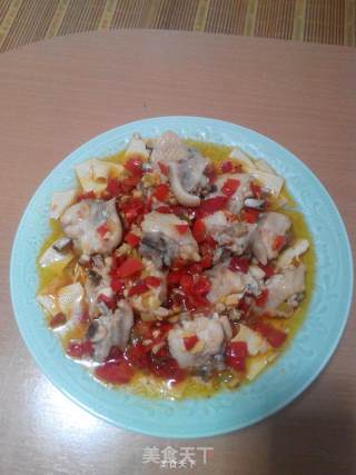 剁椒鸡翅蒸豆皮的做法步骤：14