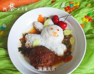 红烧狮子头儿童餐的做法步骤：7