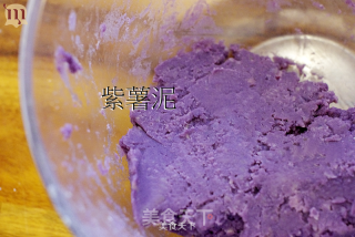 紫薯芝麻奶球的做法步骤：1