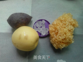 紫薯银耳炖雪梨的做法步骤：1