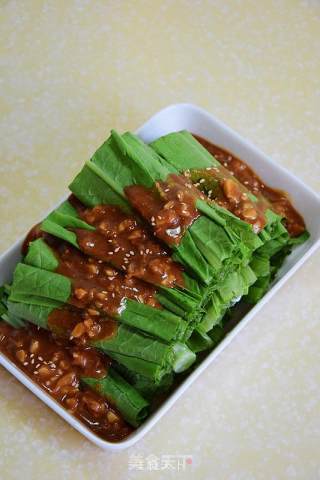 大花生酱拌油麦菜的做法步骤：7