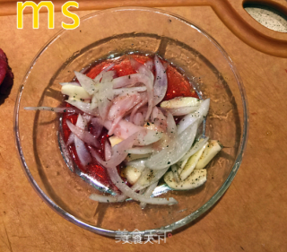 【曼思私房菜】芝士焗香菇酿牛排的做法步骤：5