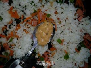 千岛酱炒饭——低油版的做法步骤：4