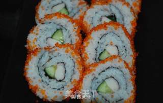 美美的--反卷鱼籽日本寿司的做法步骤：11
