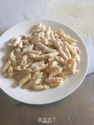 奶香火腿意大利空心粉的做法步骤：10