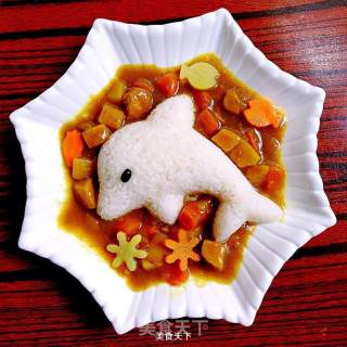 海豚咖喱土豆鸡饭（懒人版）的做法步骤：9