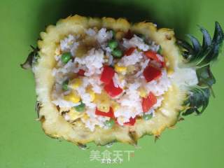 芝士菠萝焗饭的做法步骤：4