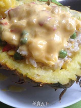 芝士菠萝焗饭的做法步骤：7