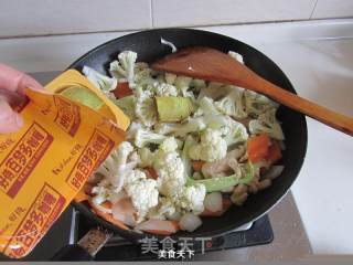 咖喱鸡片菜花的做法步骤：7