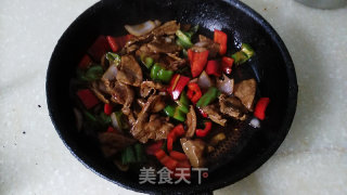 辣椒炒猪肝的做法步骤：10
