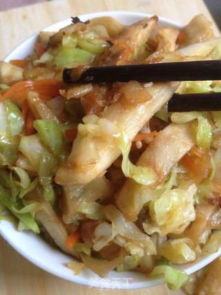 炒饼丝的做法步骤：9