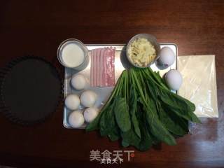 菠菜培根派的做法步骤：1