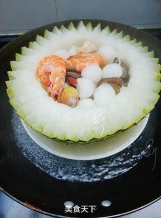 海鲜冬瓜盅的做法步骤：11