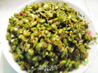 青椒炒空心菜梗的做法步骤：5