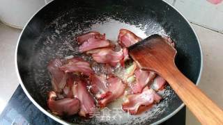 蒜苔炒腊肉的做法步骤：8