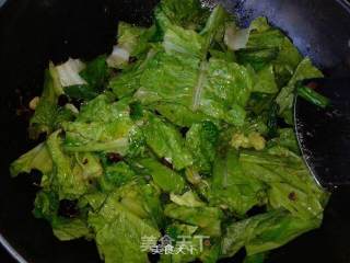 豆豉鲮鱼油麦菜的做法步骤：4