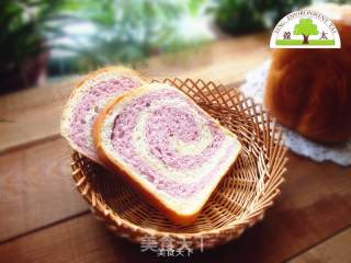 盈太美食俱乐部---口感柔软的紫薯双色吐司的做法步骤：13